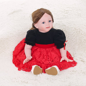 Small Sitting Doll With Hair